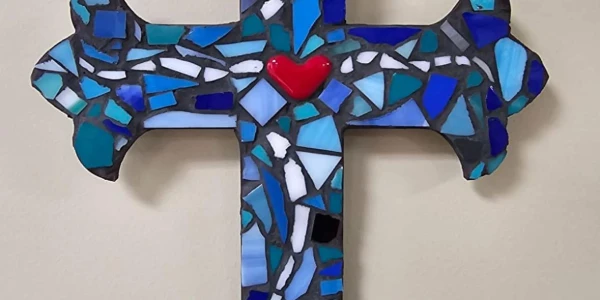 TRUE BLUE MOSAIC CROSS