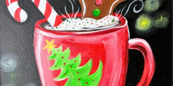 Wintry Day Gingerbread Man Cocoa Kid’s Paint Party