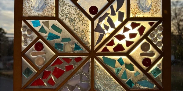 Barn Quilt: Faux Crushed Stained Glass