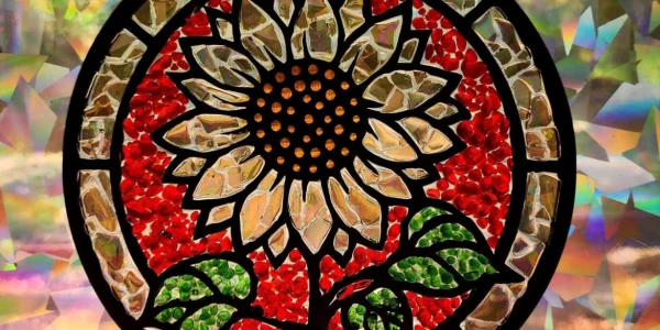 Sunflower: Vibrant Faux Crushed Stained Glass Workshop