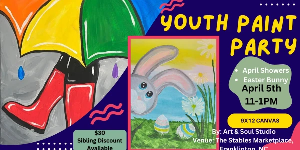 YOUTH PAINT PARTY EVENT: April Showers or Easter Bunny