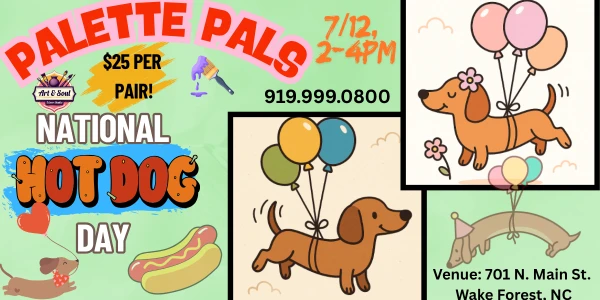 Celebrate National Hot Dog Day - Weiner Dog Paint Party for All Ages!