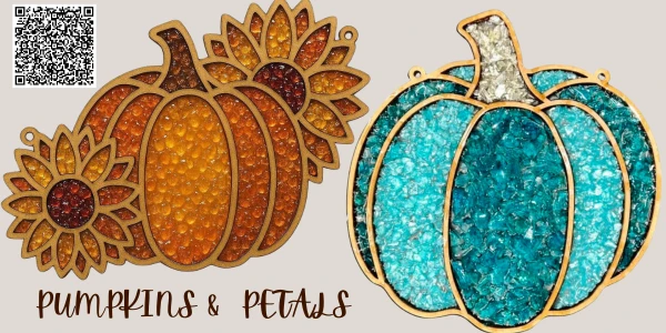 Harvest Pumpkin Collection: Faux Crushed Stained Glass and Resin Workshop