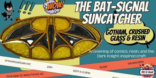 The Bat-Signal Suncatcher: RESIN! GLASS! KAPOW!