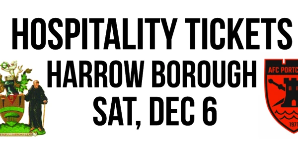 AFC Portchester v Harrow Borough - Sat, Dec 6: Kick Off 3pm
