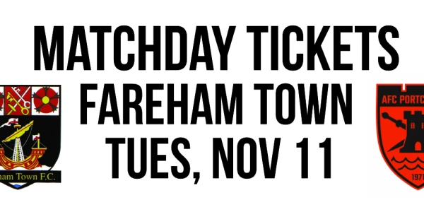 AFC Portchester v Fareham Town (The Isthmian League - South Central Division) - Tue, 11 Nov: Kick Off 7:45pm