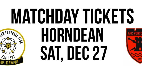 AFC Portchester v Horndean (The Isthmian League - South Central Division) - Sat, 27 Dec: Kick Off 3pm