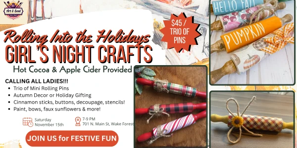 🎨✨ Rolling into the Holidays: A Girls’ Night Craft Workshop