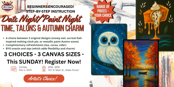 🕰️ Time, Talons, and Autumn Charm: A Whimsical Paint Night for the Creatively Curious