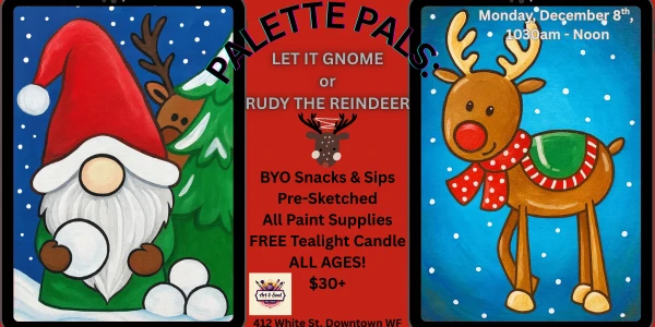 🎨 Make It Mondays at WISP on White: Palette Pals Presents: Let It Gnome or Oh Deer!