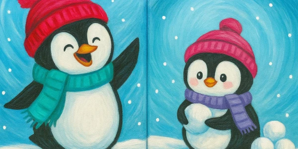 🌨️ Winter Waddle Workshop – Make It Mondays at WISP on White 🎨🐧- Palette Pals!