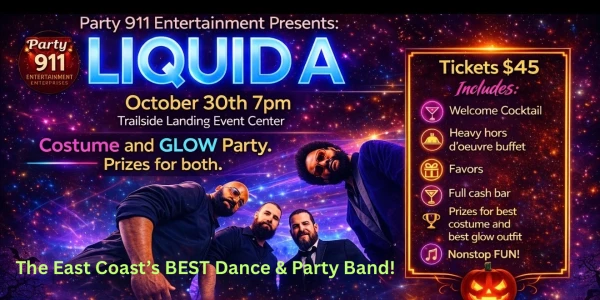 Liquid A!  Dance & Party Band. Halloween 🎃 Costume and 💚GLOW💜 Party!
