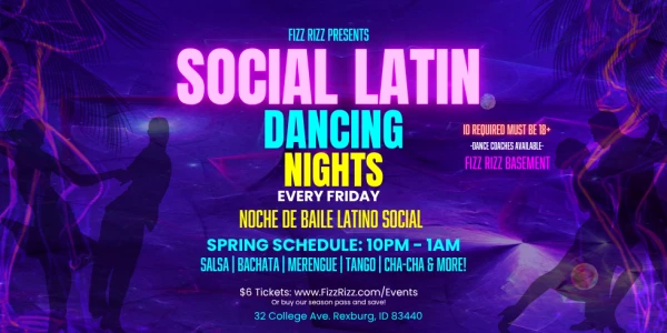 [WEEKLY] (18+) Friday Social Latin Dancing Night (Noche de Baile Latino Social)