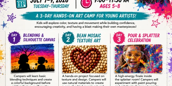 Creative Chaos Summer Camp! At Splat It! 7/7-7/9