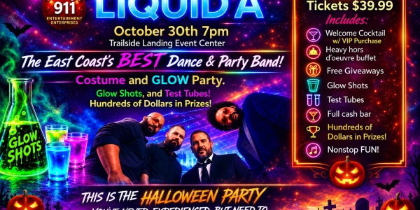 Liquid A!  Dance & Party Band. Halloween 🎃 Costume and 💚GLOW💜 Party!