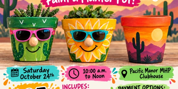 Pots Paint and Personality! Planter Paint Event!  Apache Junction AZ 10/24